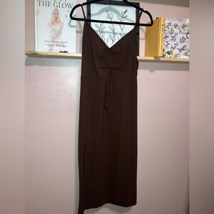 ✨ Elegant Brown Maxi Dress